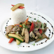 Beef Stir Fry with steamed rice