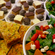 Savoury tart, slice & salad