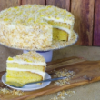 Mango & coconut torte