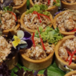 Chicken larb tart