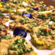 Corn & mint blini's