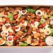 Italian crumbed chicken caesar salad