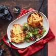 Parma, chips & salad
