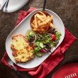 Parma, chips & salad