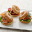 Mini breakfast bagel
