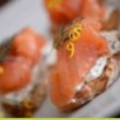 Smoked salmon crostini