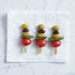 Cherry tomato, Kalamata & green olives skewer