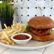 Korean style chicken burger