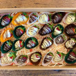 Rainbow chocolate dipped strawberries (Box of 24)