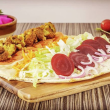 Wholemeal salad falafel wrap