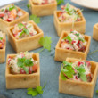King prawn remoulade tart