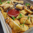 Assorted hot finger food platter