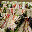 Assorted triangle sandwiches