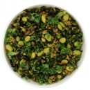 Edamame, freekah and kale salad
