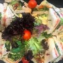 Gourmet triangle sandwiches