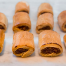 Mini gourmet sausage rolls
