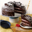 Black cherry & chocolate cake