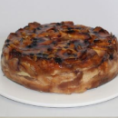 Apple, blueberry bread & butter pudding