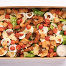 Italian crumbed chicken caesar salad