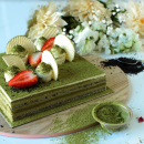 Matcha Green Tea & Roasted Black Sesame Cake