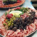 Antipasto platter with accompaniments