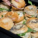 Assorted mini bagels