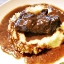 Slow cooked beef cheeks