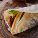 Peking duck pancakes with cucumber & hoisin sauce