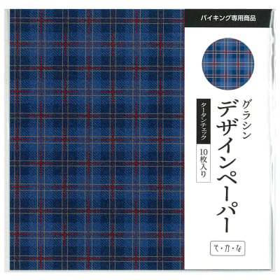 グラシン紙 バイキング（タータンチェック[ブルー]）