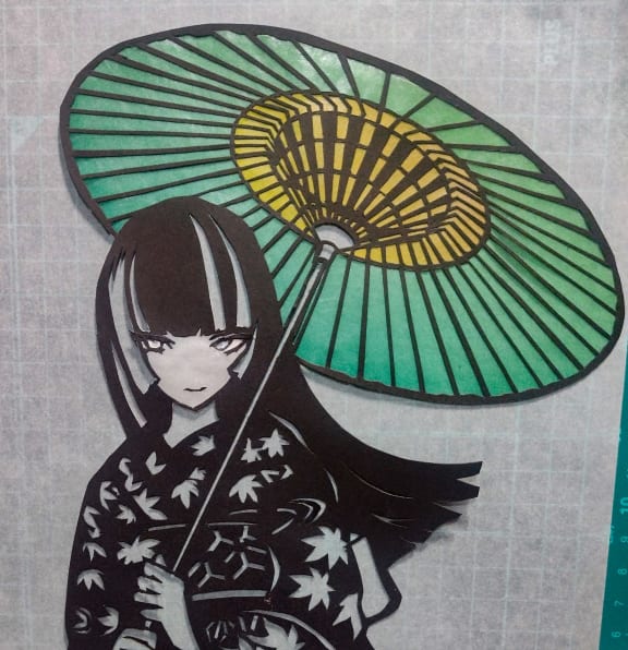 切り絵 2024-09-15 の作品［とよたまさん］（1）