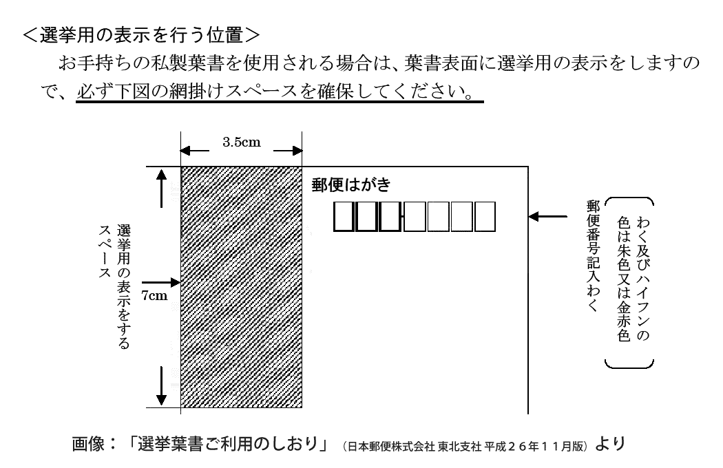 公職選挙法に基づく選挙郵便について 印刷メニュー トクプレ 選挙印刷