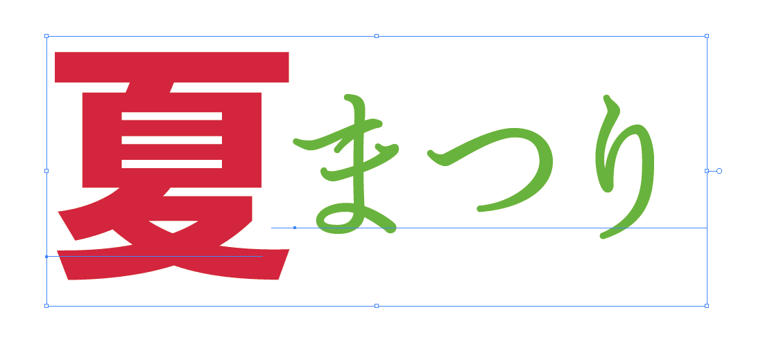 フォントがアウトライン化されていない状態