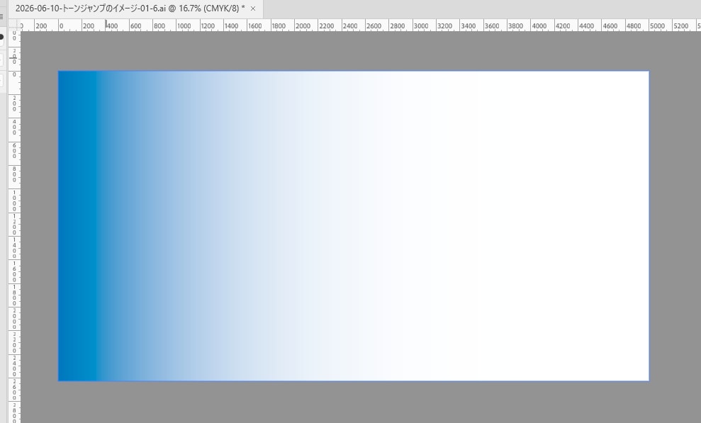 IllustratorのグラデーションをPhotoshopで画像化した状態