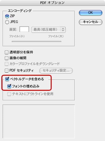 Photoshop Cs Pdf保存時の設定について Dtpサポート情報