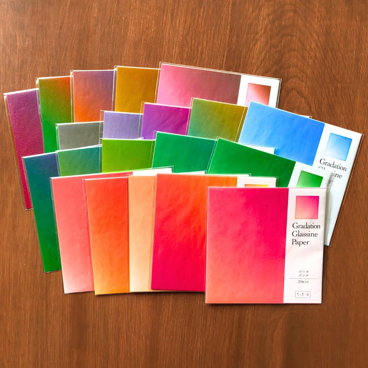 20色グラデーショングラシン紙コンプリートセット