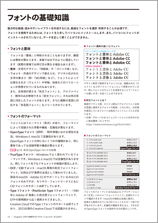 フォントの基礎知識
