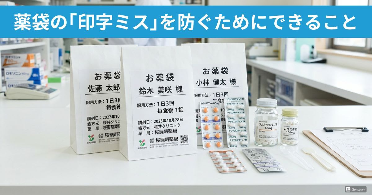 薬袋の「印字ミス」を防ぐためにできること