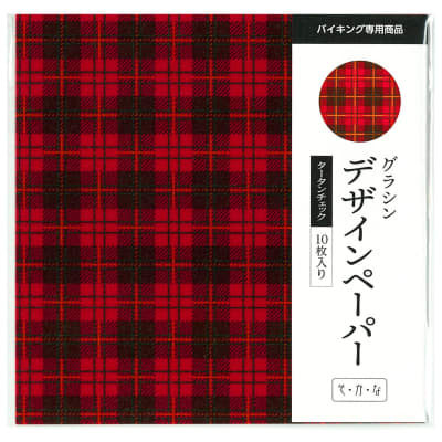 グラシン紙 バイキング（タータンチェック[レッド]）