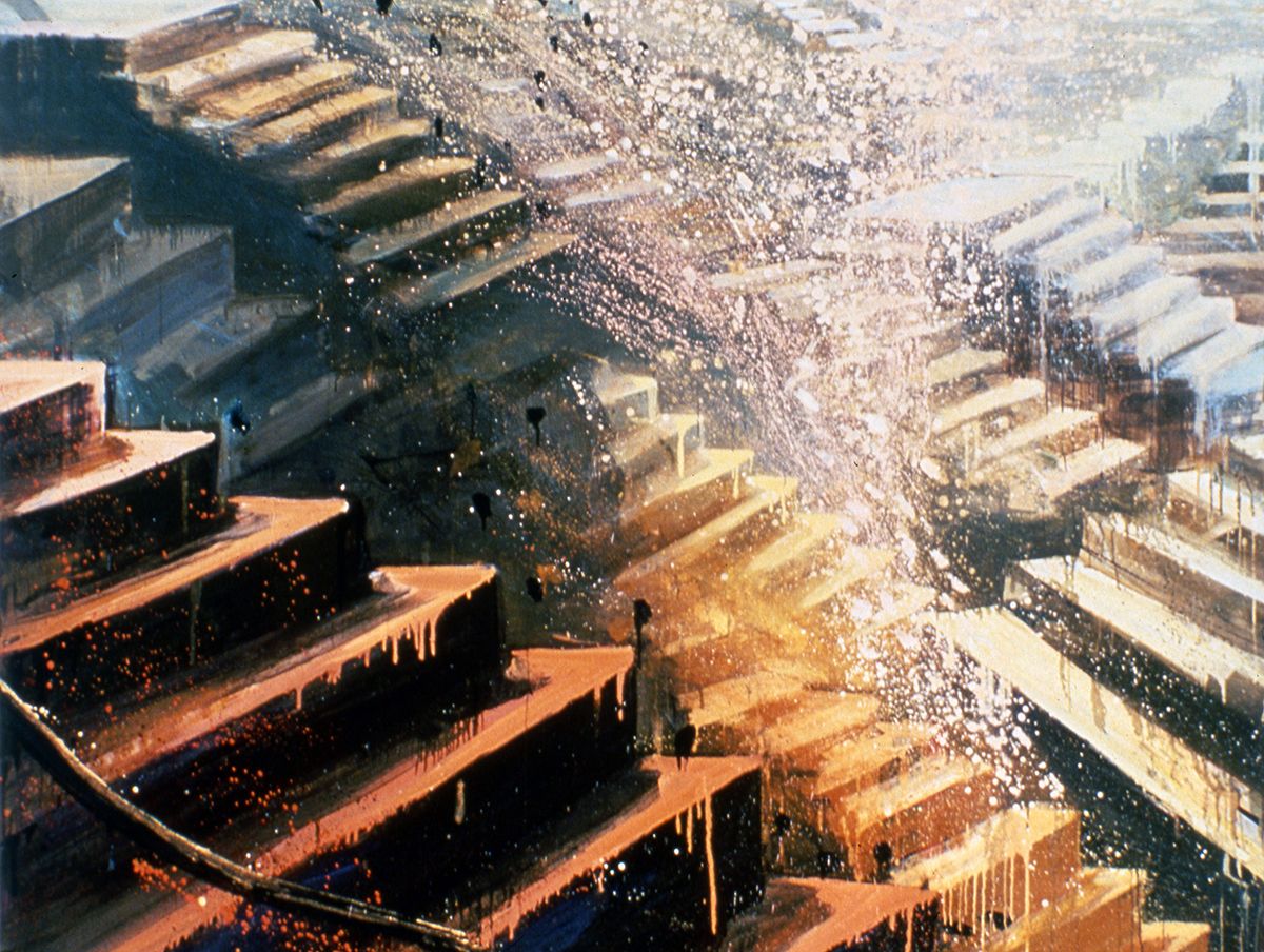 Ascending - Stairs painting