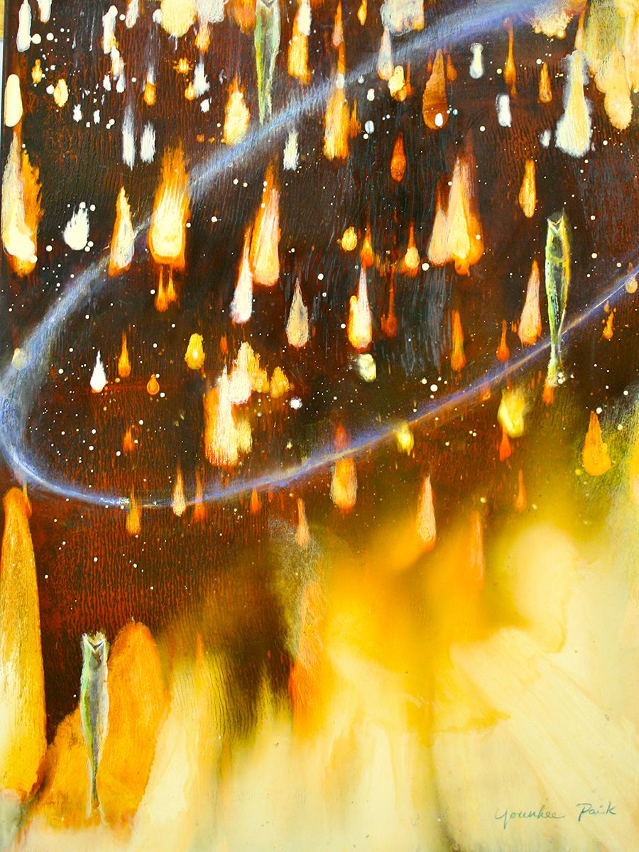 Golden Climb #9 painting