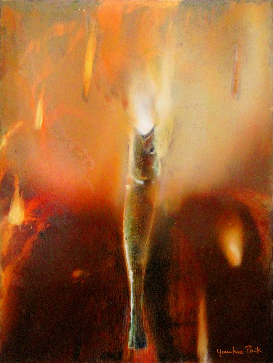 Golden Climb #12 painting