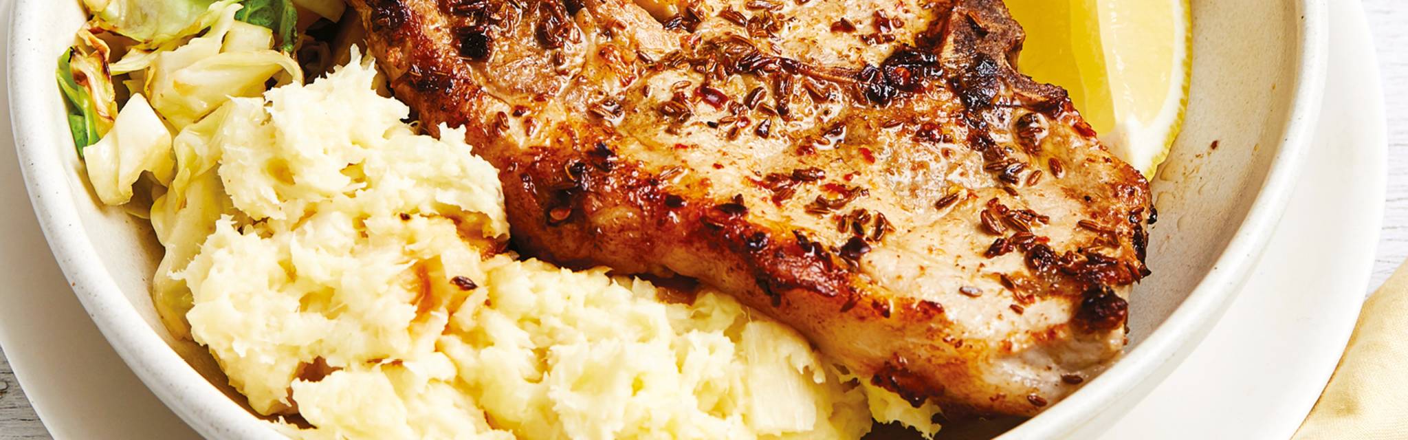 3109 pork loin chops with potato mash and cabbage and apple slaw 1600x1600px