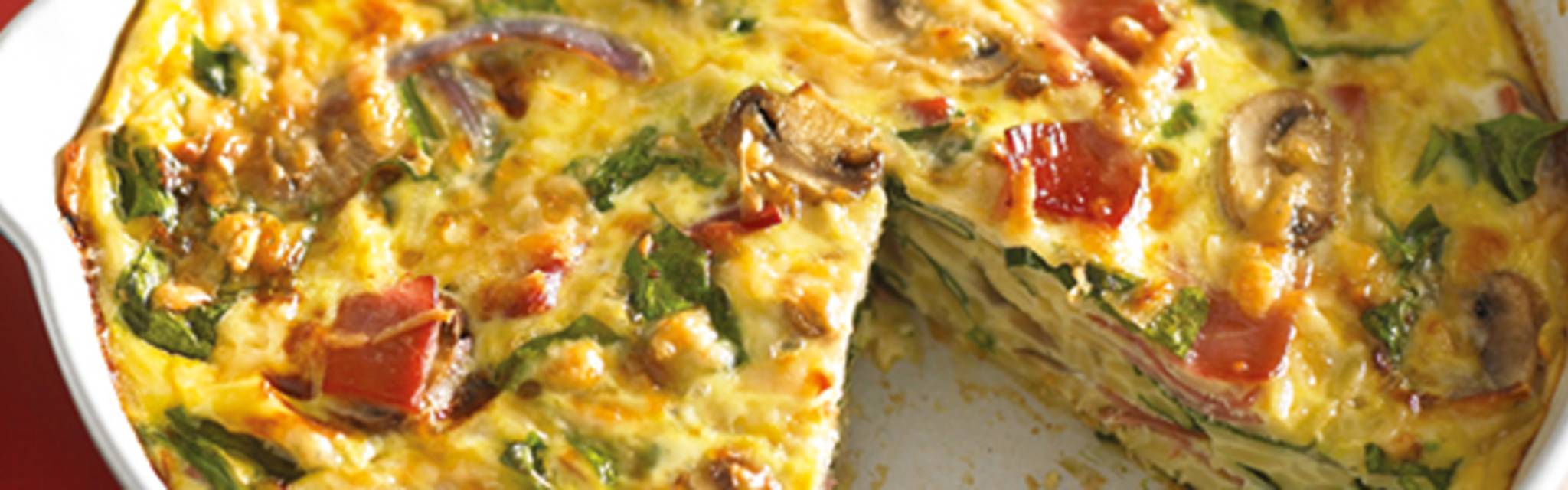 Prosciutto spinach frittata