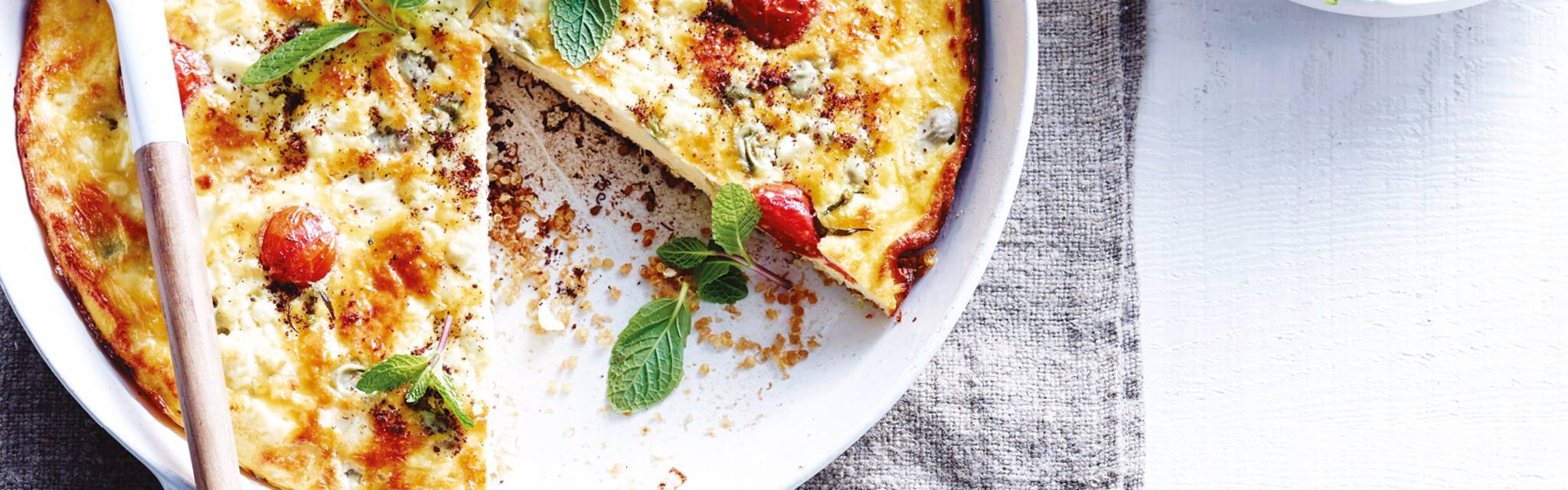 4839 one pan egg and quinoa pie with mint yoghurt 1600x1600px