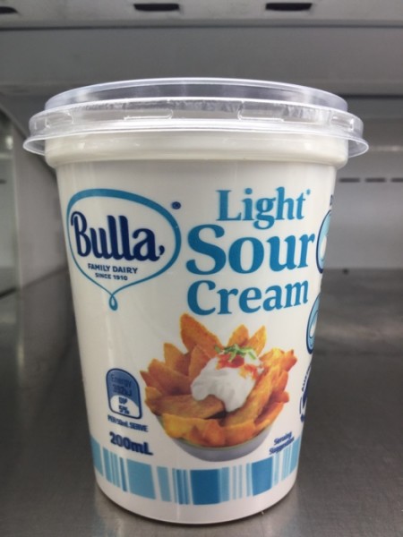 Bulla Sour Cream Light Lactose Free 200G