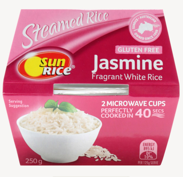 Sunrice Microwave White Long Grain Rice Cup 125g x 2 Pack