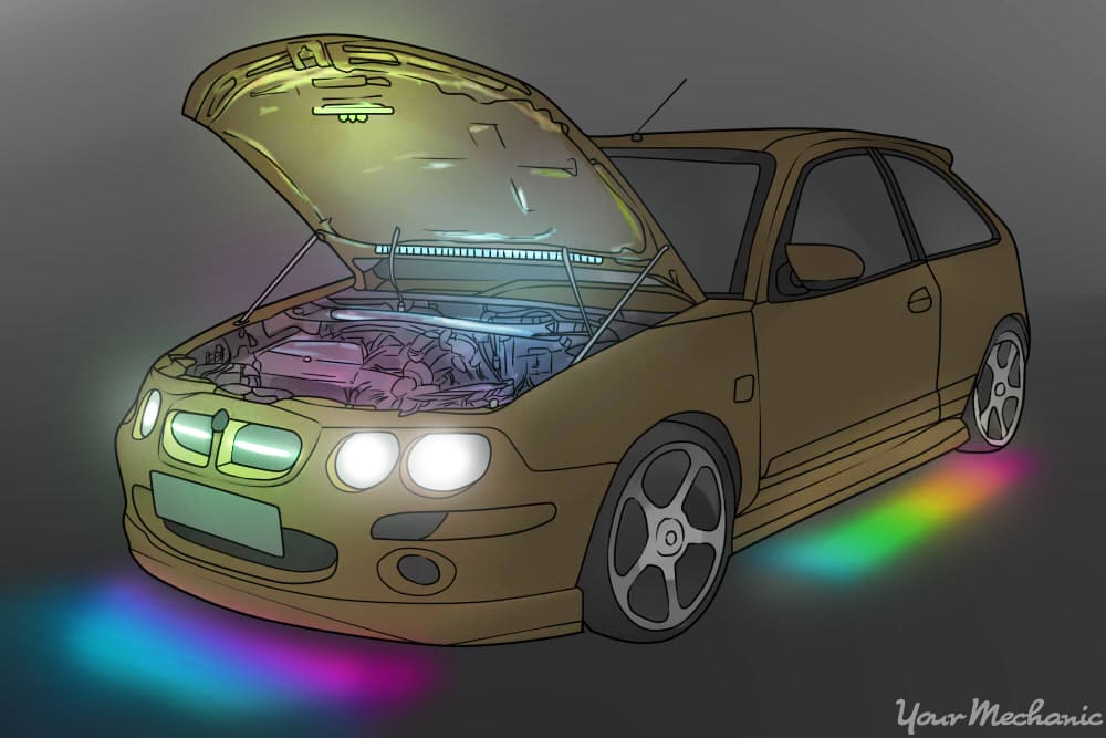 car with underglow madness