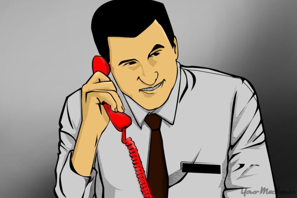 salesman on phone