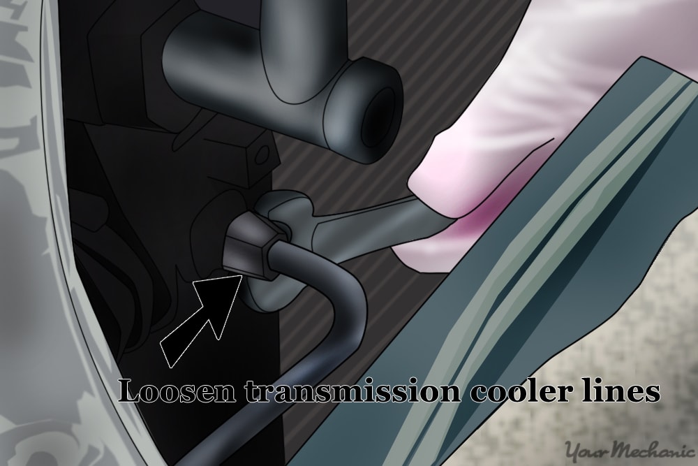 disconnecting the transmission cooler lines