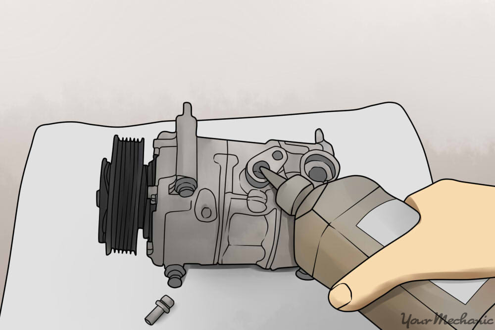 Replace ac compressor top